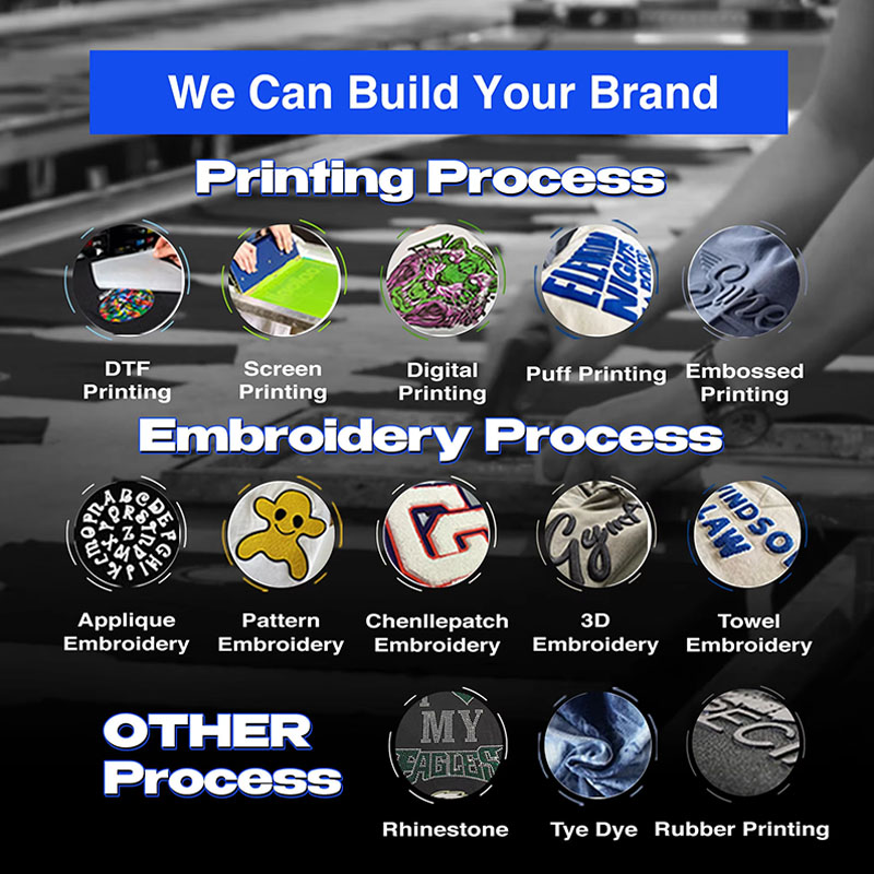 Custom hoodie embroidery and printing processes, Rayshee Apparel