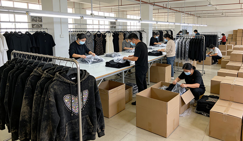 Clothing Packaging Workshop Scene