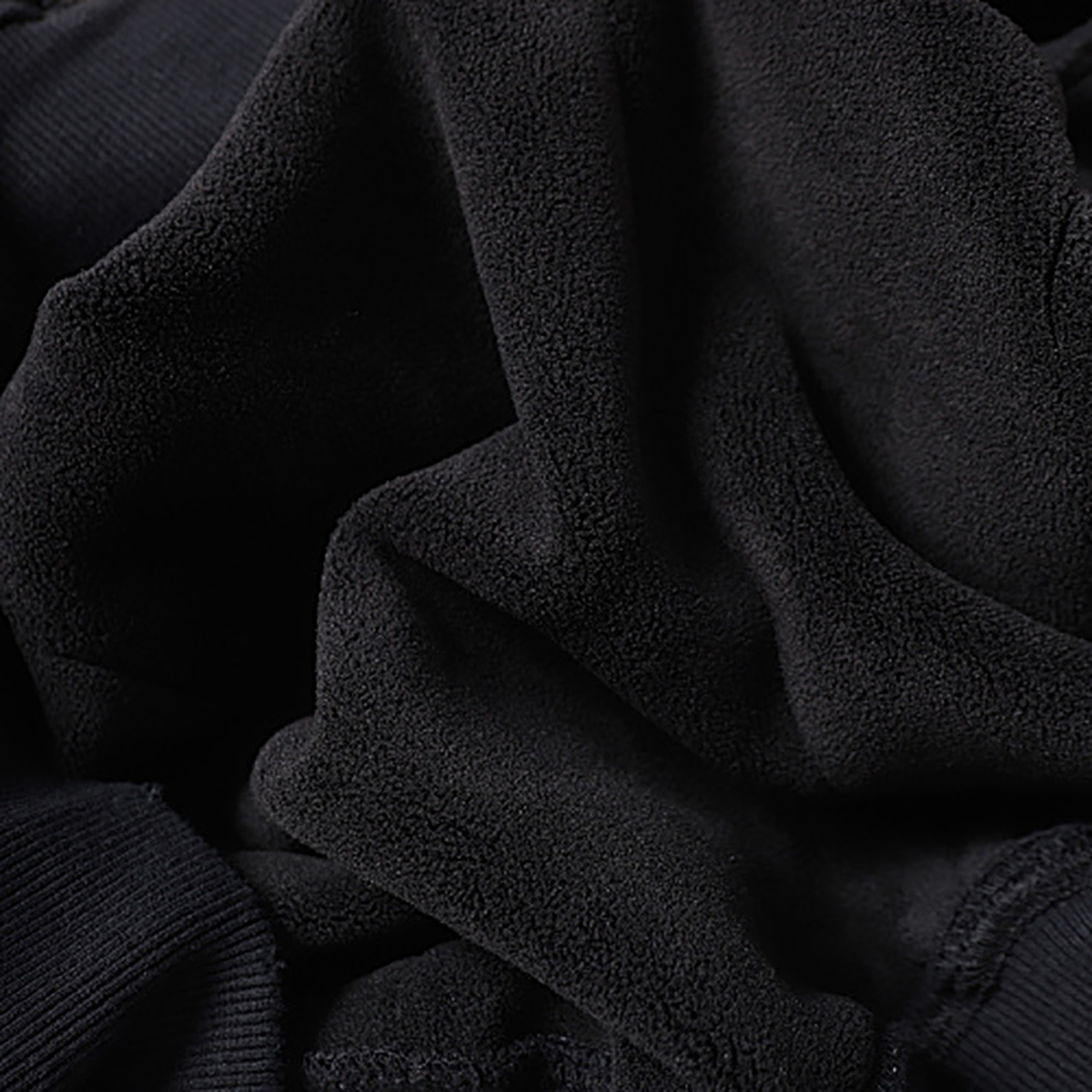 Unisex couple zip hoodie, black fleece lining detail, vintage patchwork