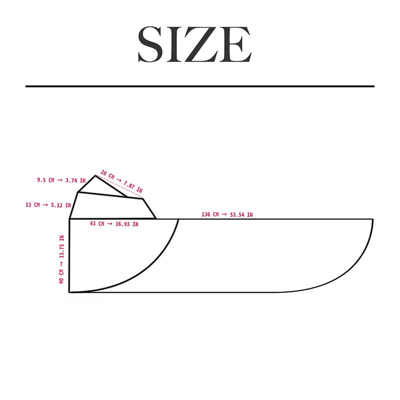 Hijab Size Chart Diagram