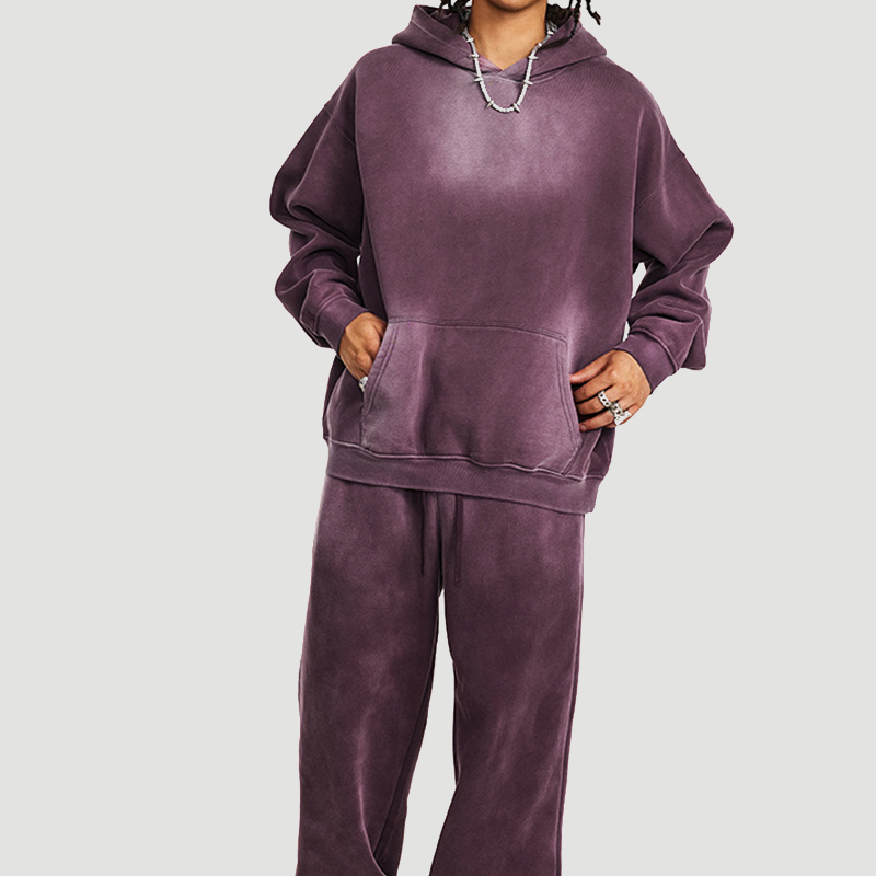 Plum Purple Vintage Fleece Tracksuit