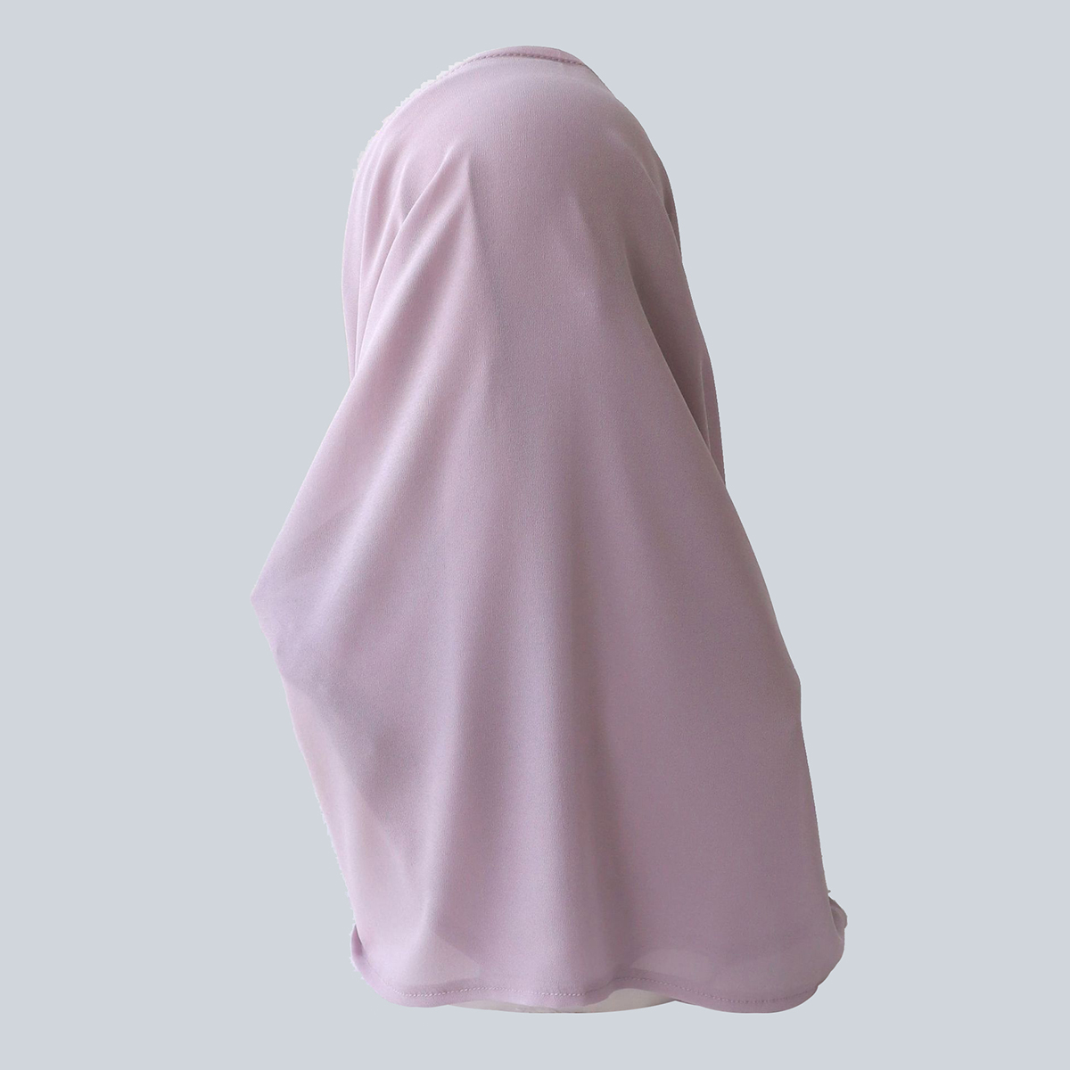 Light Purple Chiffon Instant Hijab Back View for Women