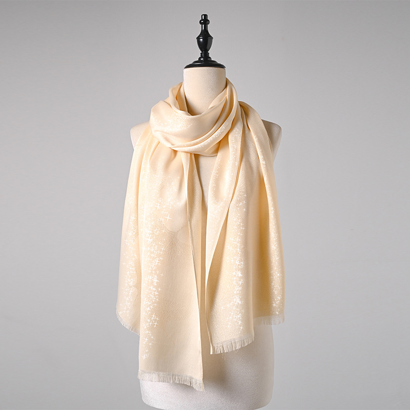 Apricot Leaf Print Hijab Scarf