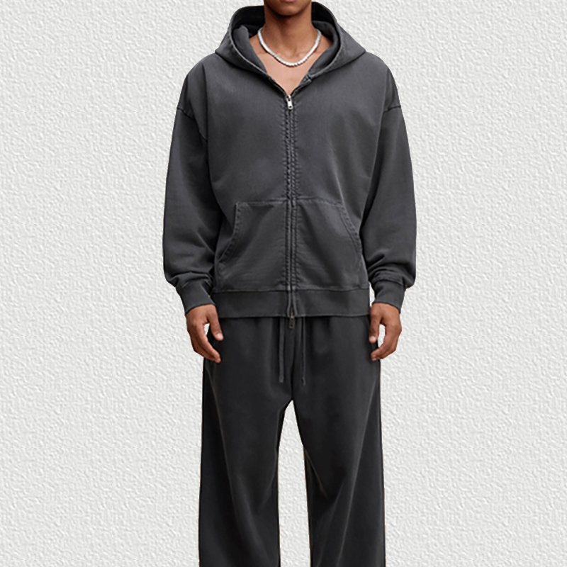 Dark Gray Vintage Streetwear Set