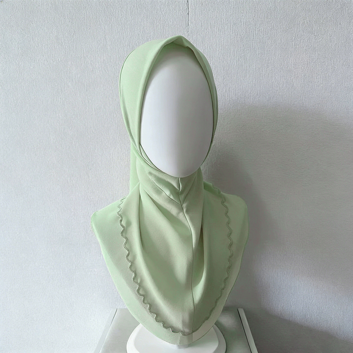 Light green breathable instant hijab