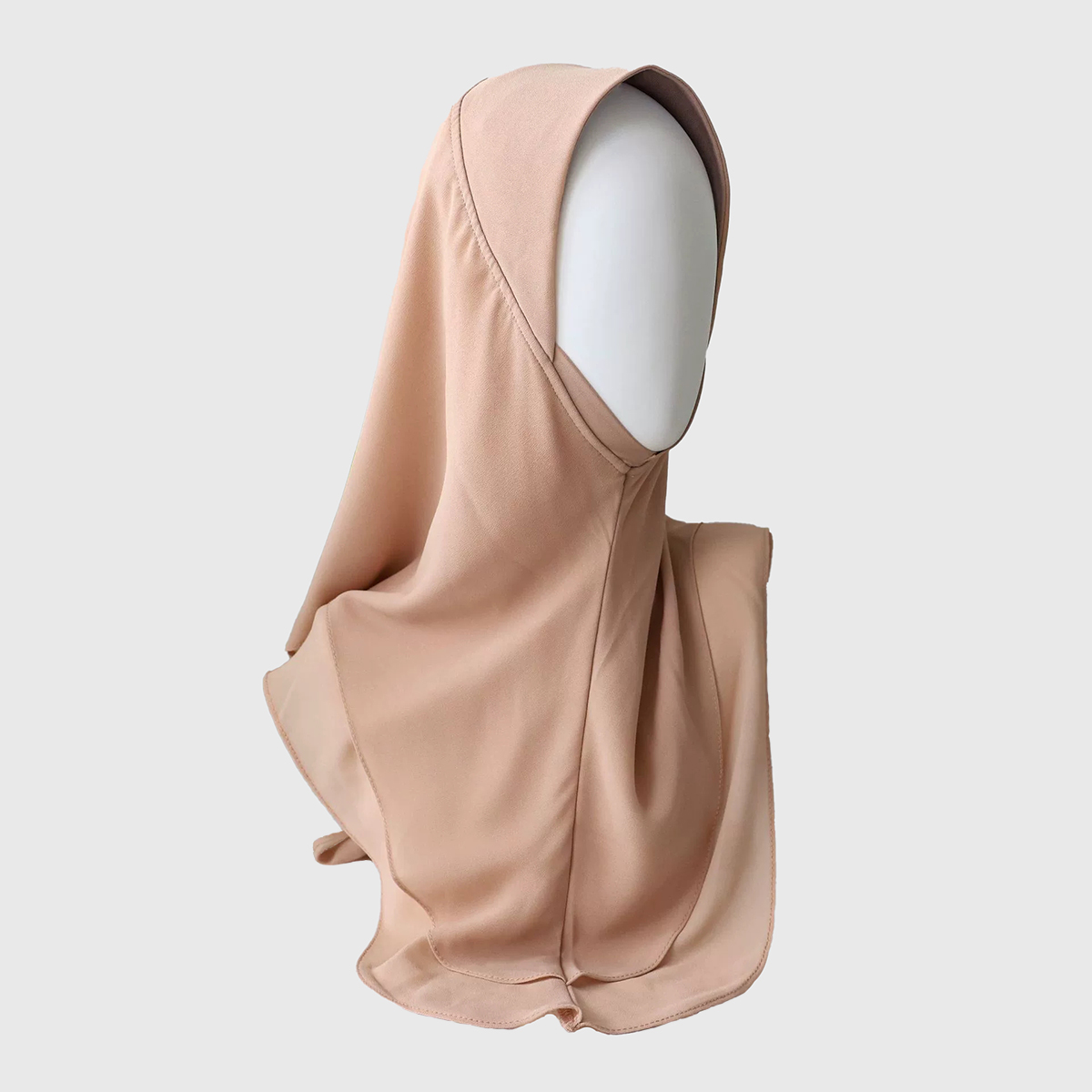 Khaki Chiffon Hijab, Double Layer