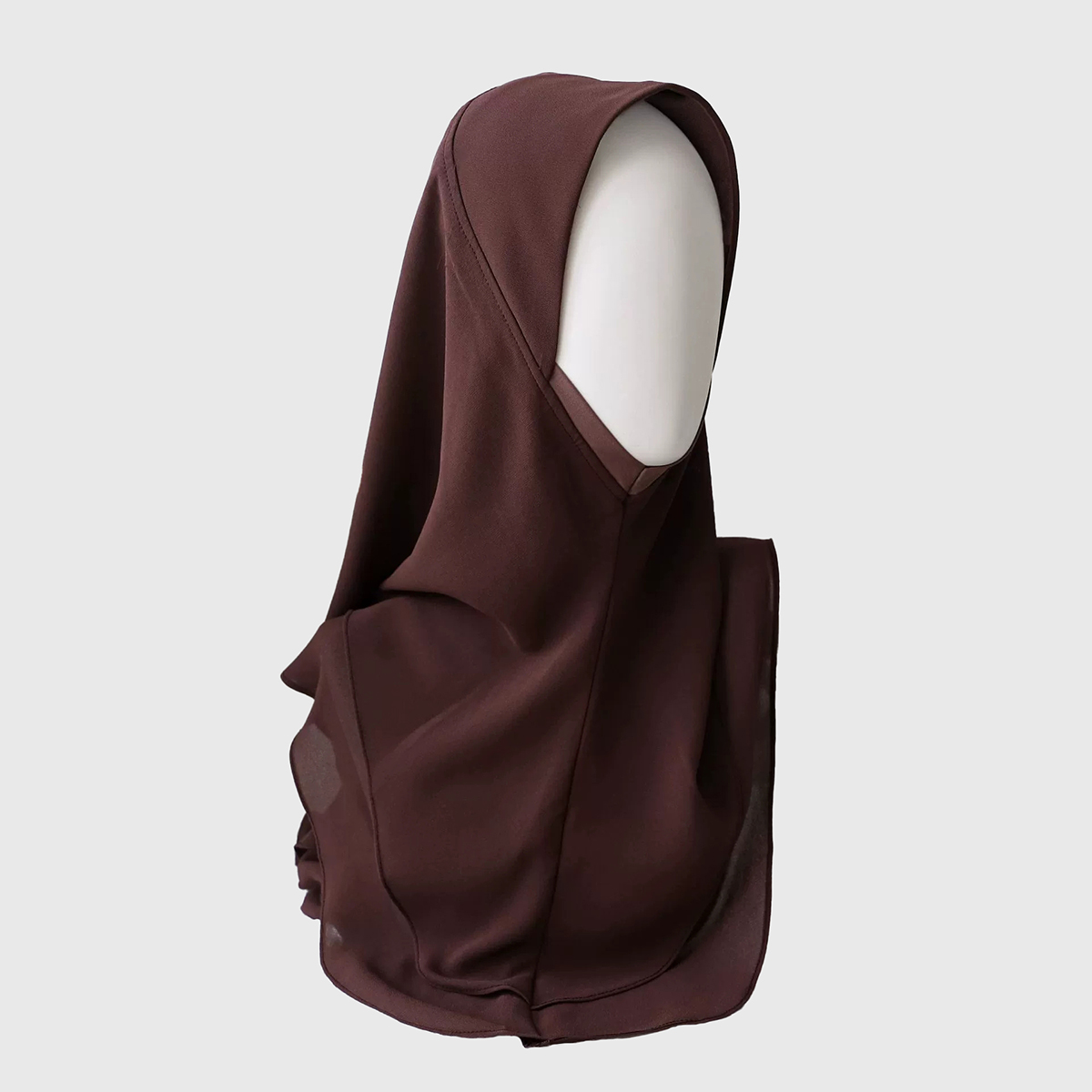 Brown Chiffon Hijab, Double Layer