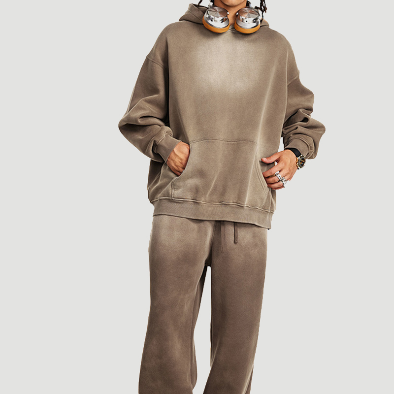 Dark Brown Vintage Fleece Tracksuit
