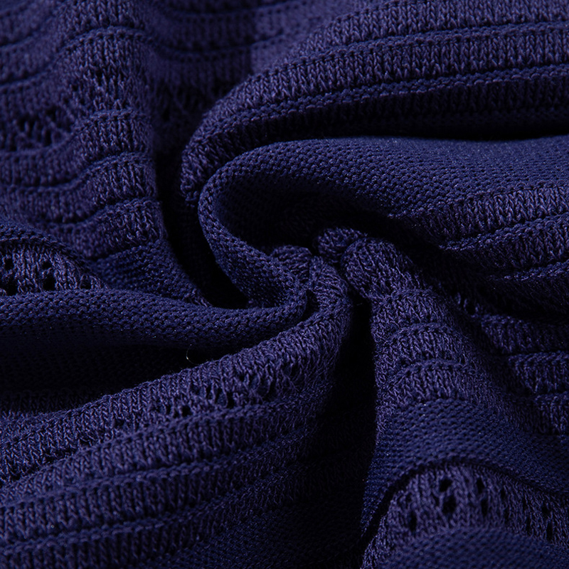 Navy Knit Polo Fabric Texture
