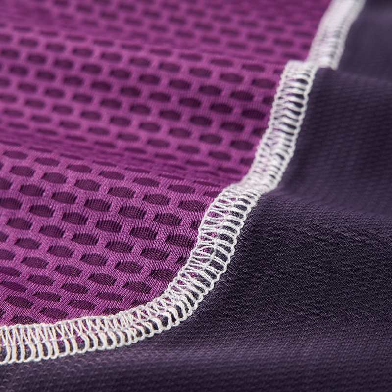 2026 Zoned Cooling Sports T-Shirt Mesh Fabric Detail, Purple Breathable Mesh Stitching, 100% Cotton Cool Touch Tee