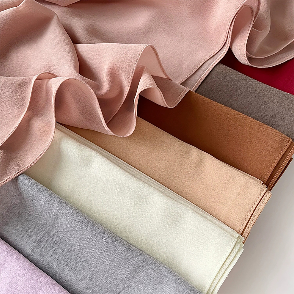 Chiffon Hijab Fabric Display