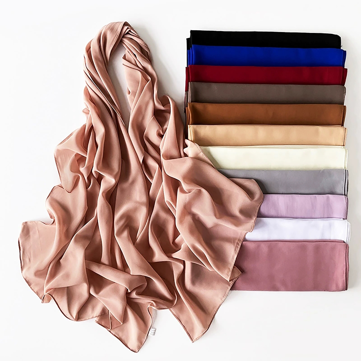 Chiffon Hijab Fabric Display