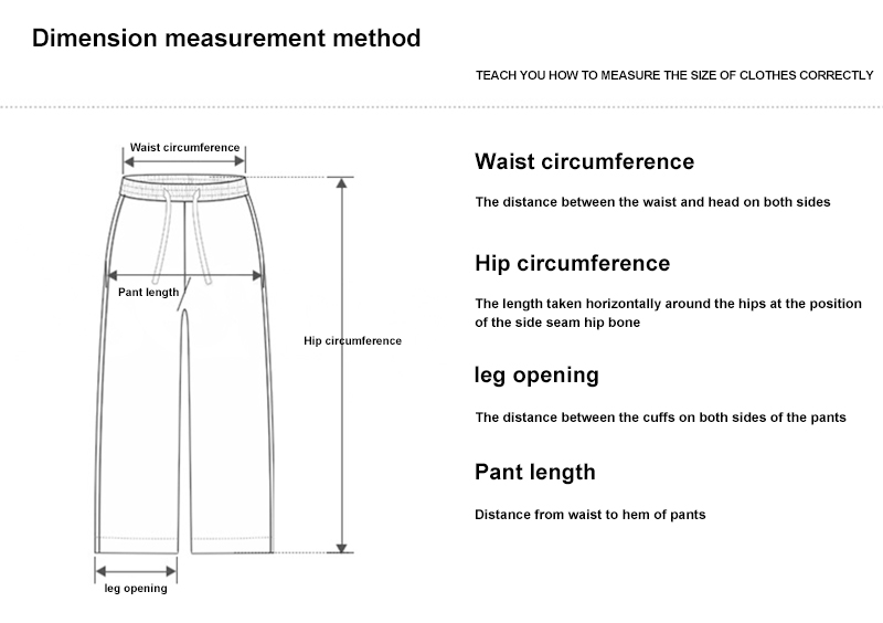 Sweatpants Measurement Guide