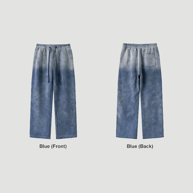 Blue Sweatpants Front and Back View