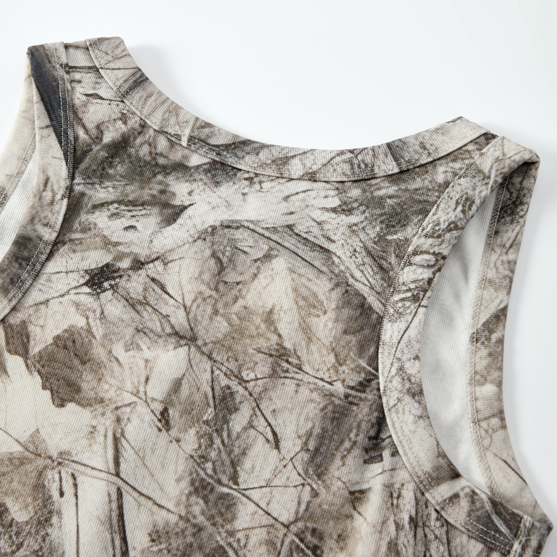Marble Print Sleeveless Top Women