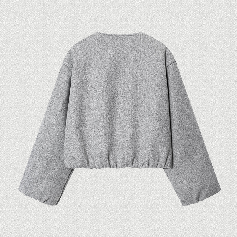 Back View of Medium Gray Pilot Jacket