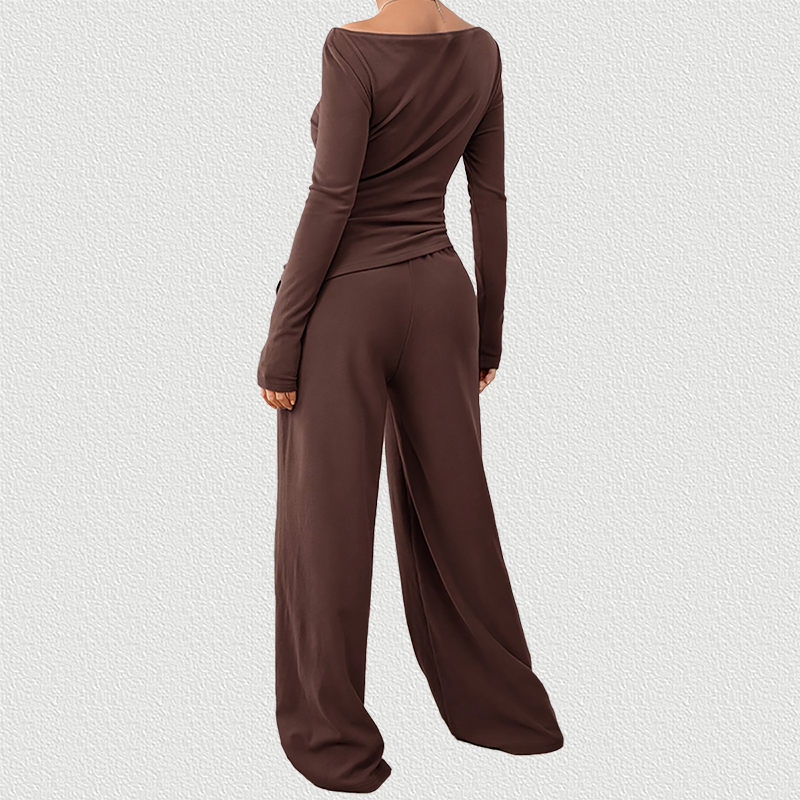 Brown 2-Piece Set Back View