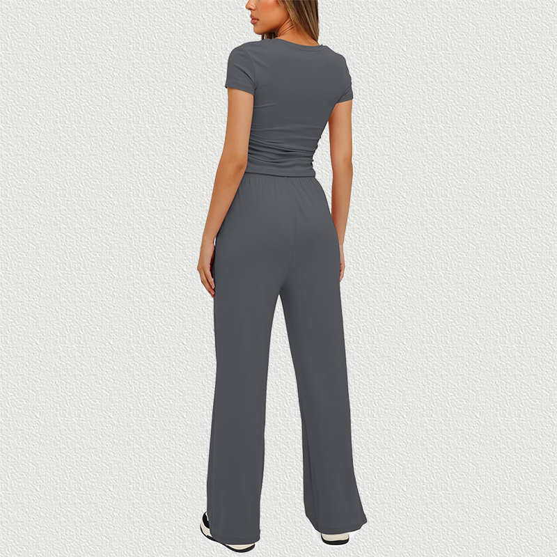 Gray Casual Set Back View
