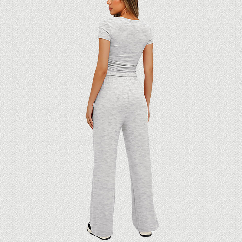 Light Gray Casual Set Back View