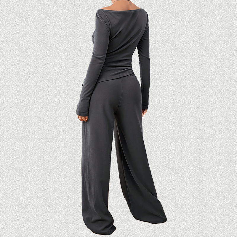 Dark Gray 2-Piece Set Back View