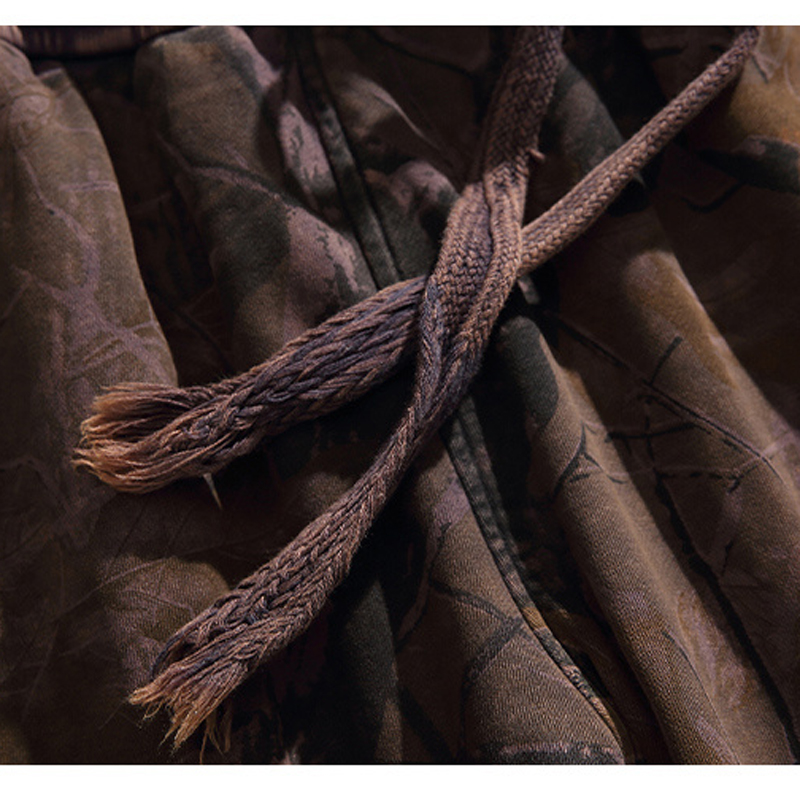 Drawcord Detail for Forest Camo Jogger Pants OEM ODM