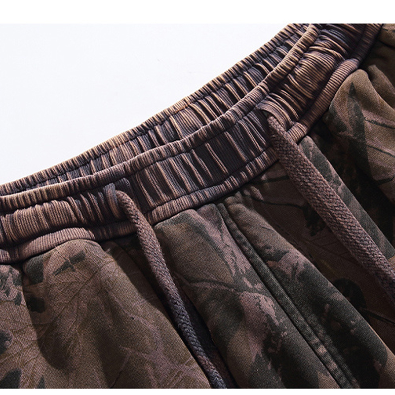 Elastic Waistband Detail for Forest Camo Jogger Pants OEM ODM