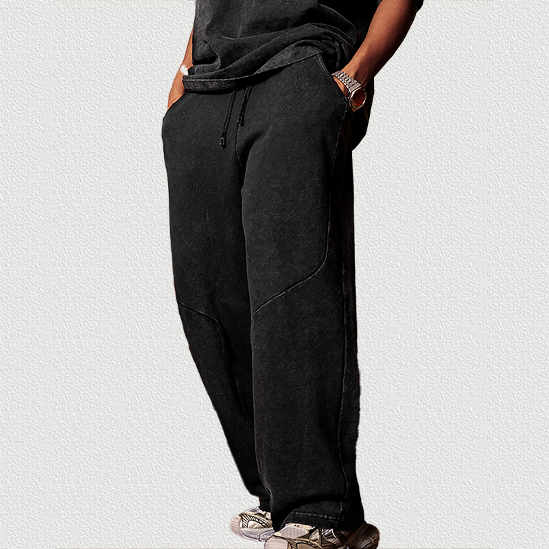 Vintage Washed Black Pants, Tracksuit Bottoms