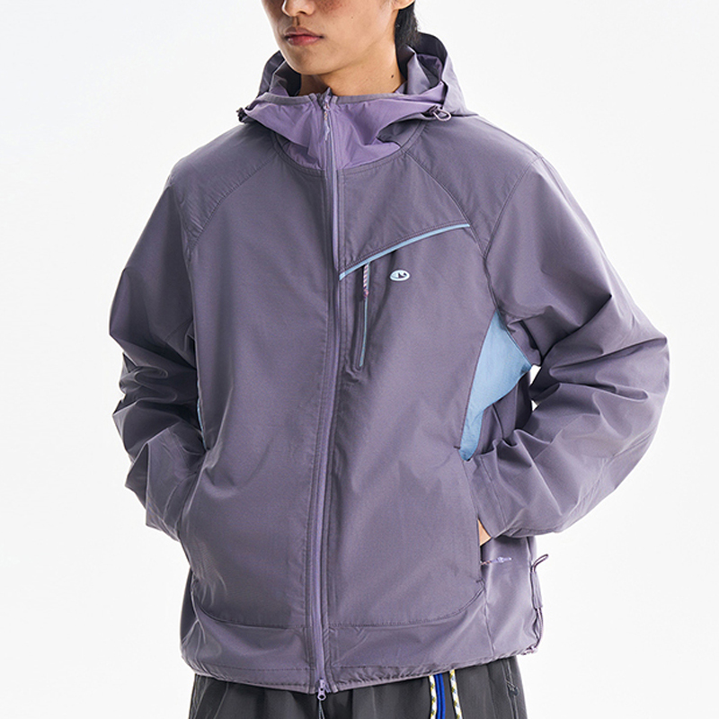 Purple Men's Outdoor Windbreaker Jacket