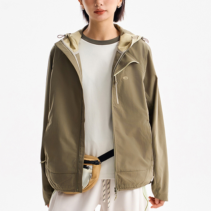 Light Blue Women's Outdoor Windbreaker Jacket