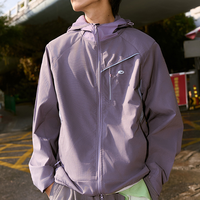 Purple Outdoor Windbreaker Jacket for Men