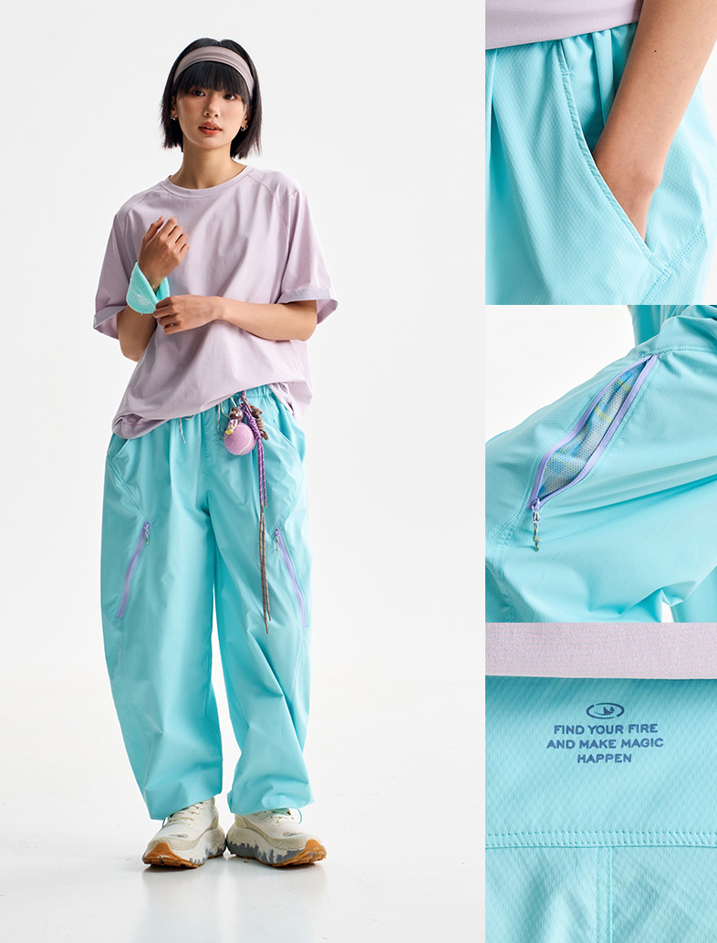 Men's turquoise outdoor cargo pants