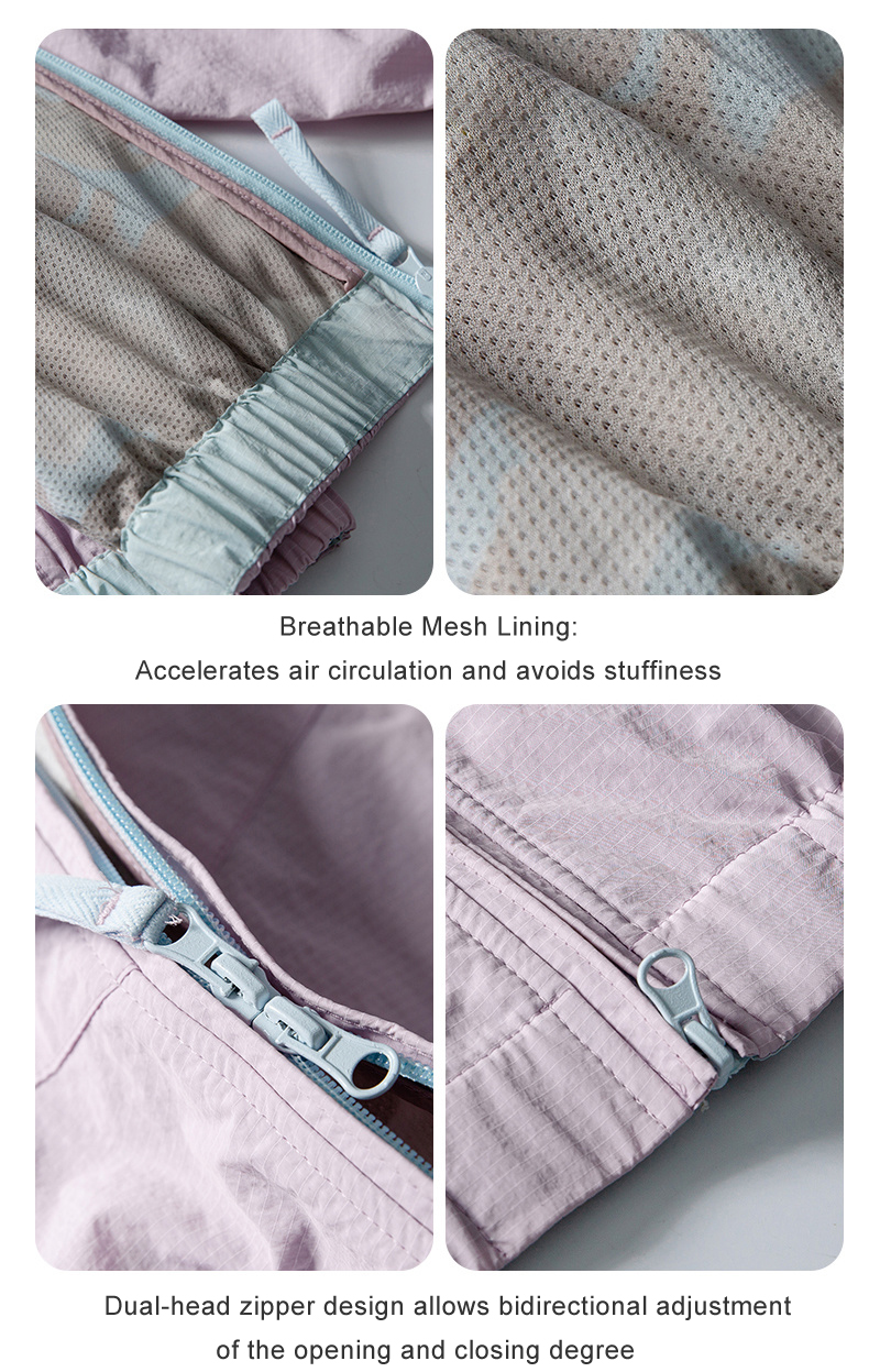 Pink Windbreaker Jacket Details
