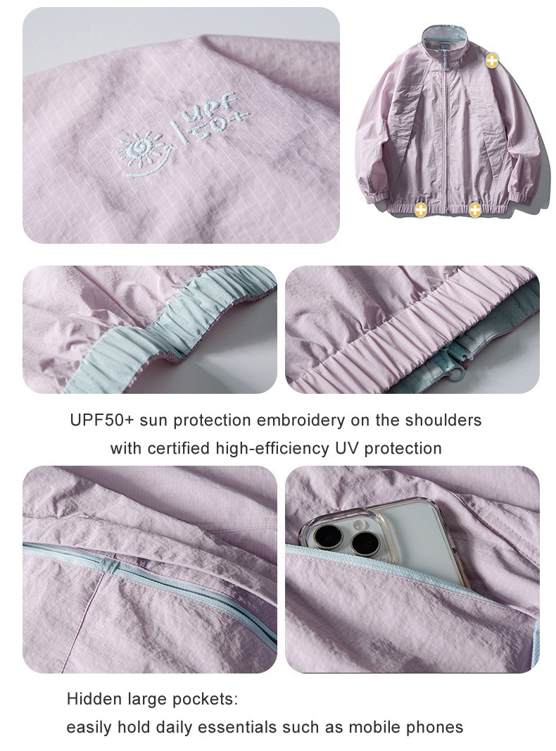 Light Purple Windbreaker Jacket Details