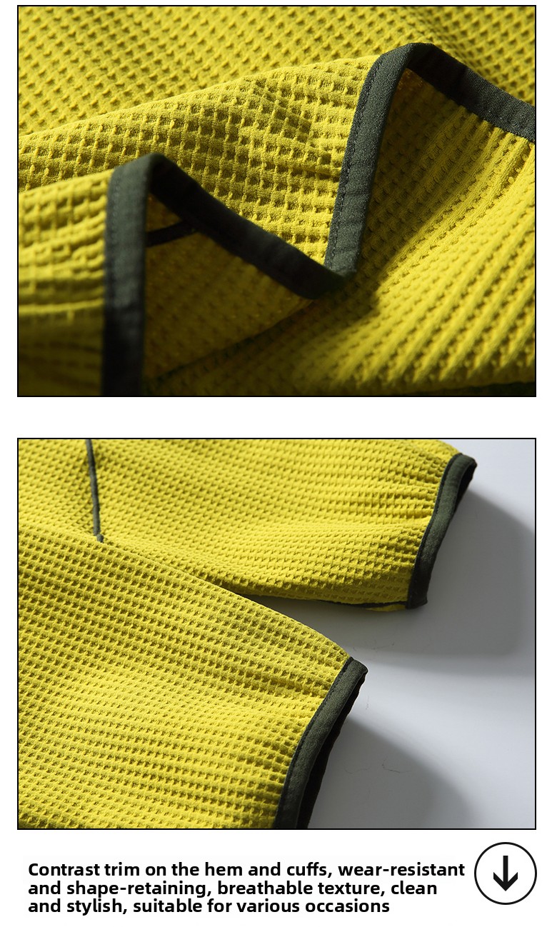 Mustard Yellow Hoodie Stitching & Binding Detail