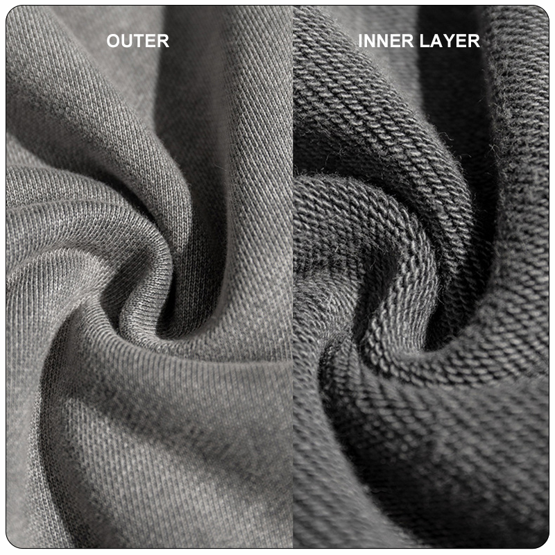 Vintage Washed Fabric Close-up, Outer and Inner Layer Texture