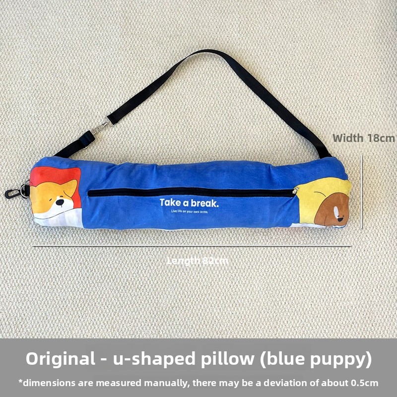 Blue Puppy U-Shaped Travel Pillow