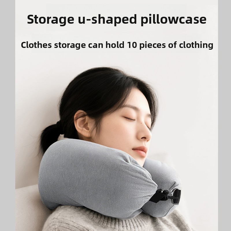 Storage U-shaped pillowcase neck support