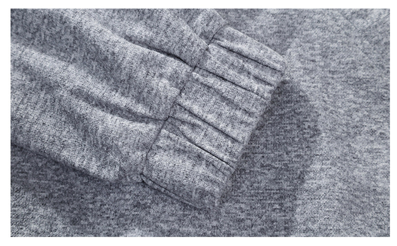 Ribbed Cuff Detail of Couple Tracksuit Hoodie