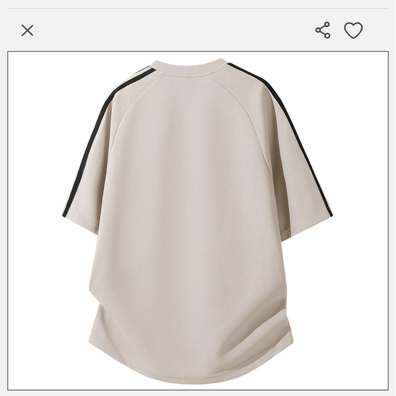 Apricot Striped Back Sports Tee