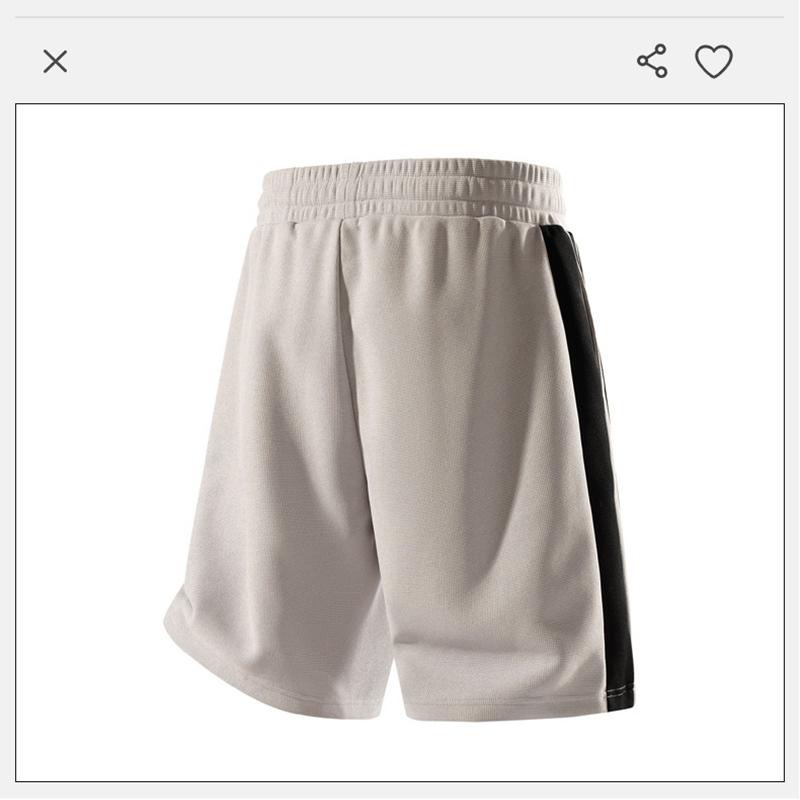 Apricot Single Stripe Sports Shorts Back View