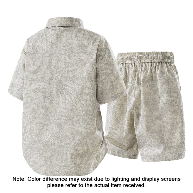 Gray Tie-Dye Ice Feel Set Back View