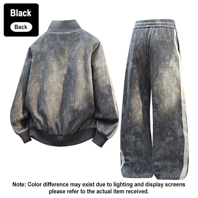 Black Couple Tracksuit Back View