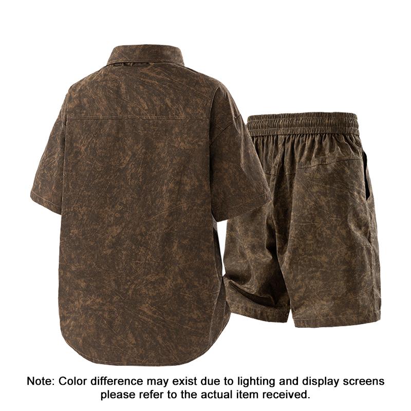 Brown Ice Feel Printed Set Back View