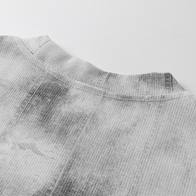 Spray Washed Fabric Neckline Detail