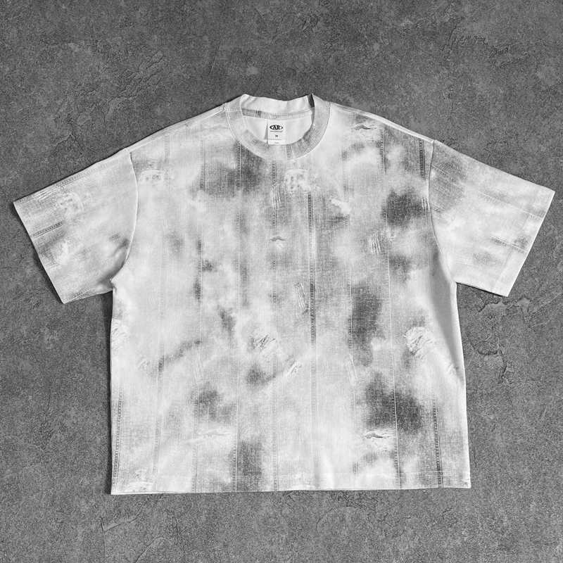 Grey Spray Washed Tee Flat View