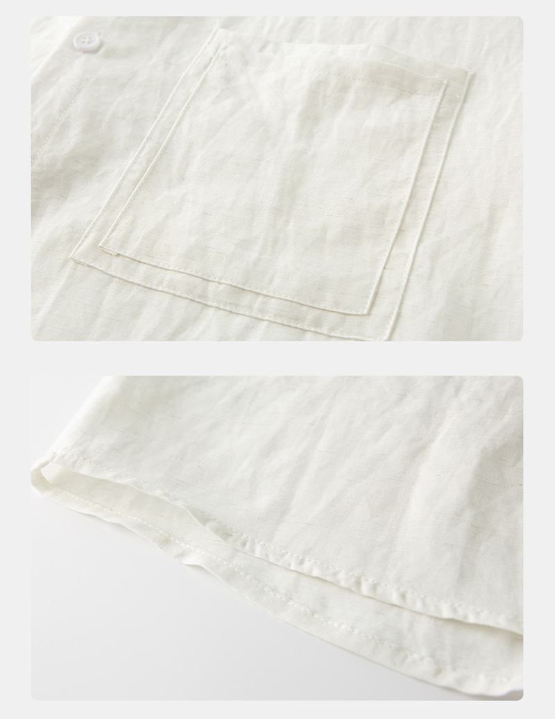 Shirt Hem & Stitching Detail, Off-White