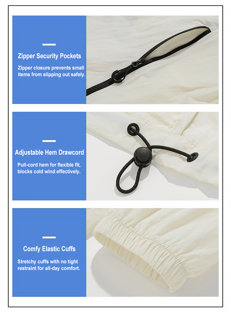 Sun Protection Jacket Drawstring & Cuff Detail