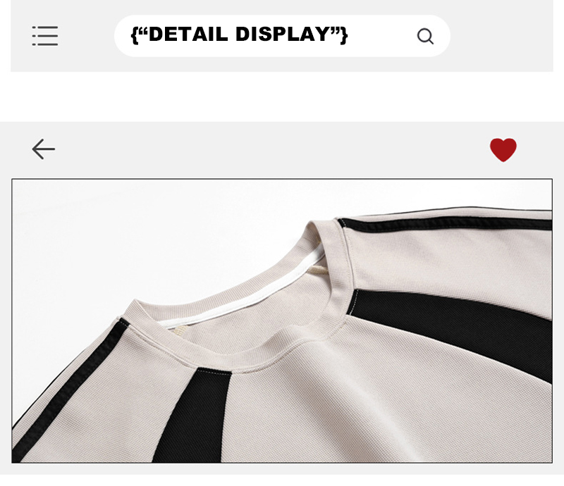 Apricot Stripe Splicing Collar Detail