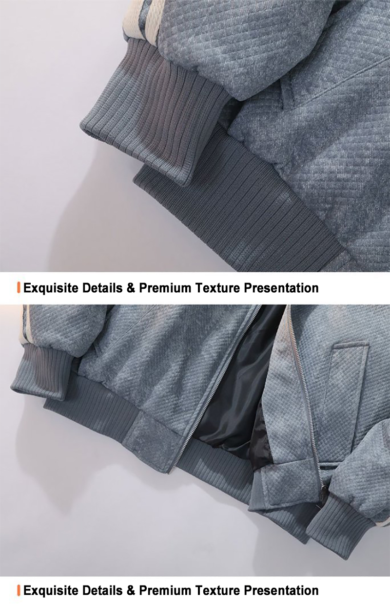 Elastic Cuff & Hem Detail Of Waffle Tracksuit Jacket