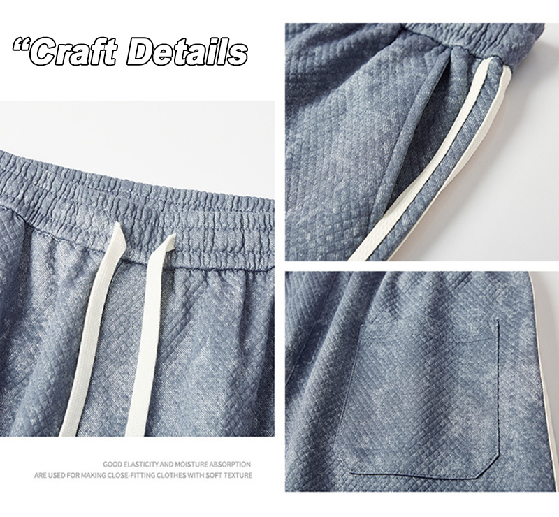Drawstring Waist & Side Strip Pocket Detail Of Wide Leg Sweatpants